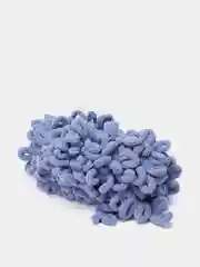 Синий меланж пряжа Alize puffy, большие петельки, микрополиэстр, 100 г