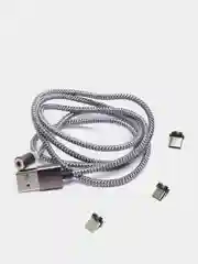 Серый магнитный кабель USB - micro USB, магнитный кабель micro usb, юсб провод,зарядник телефона