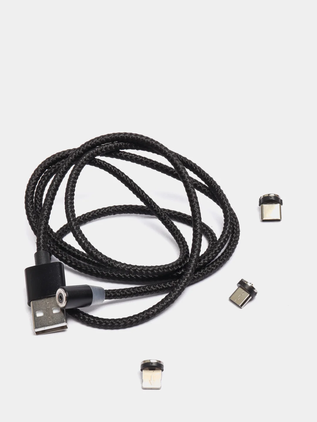 Черный магнитный кабель USB - micro USB, магнитный кабель micro usb, юсб провод,зарядник телефона