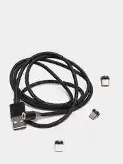 Черный магнитный кабель USB - micro USB, магнитный кабель micro usb, юсб провод,зарядник телефона