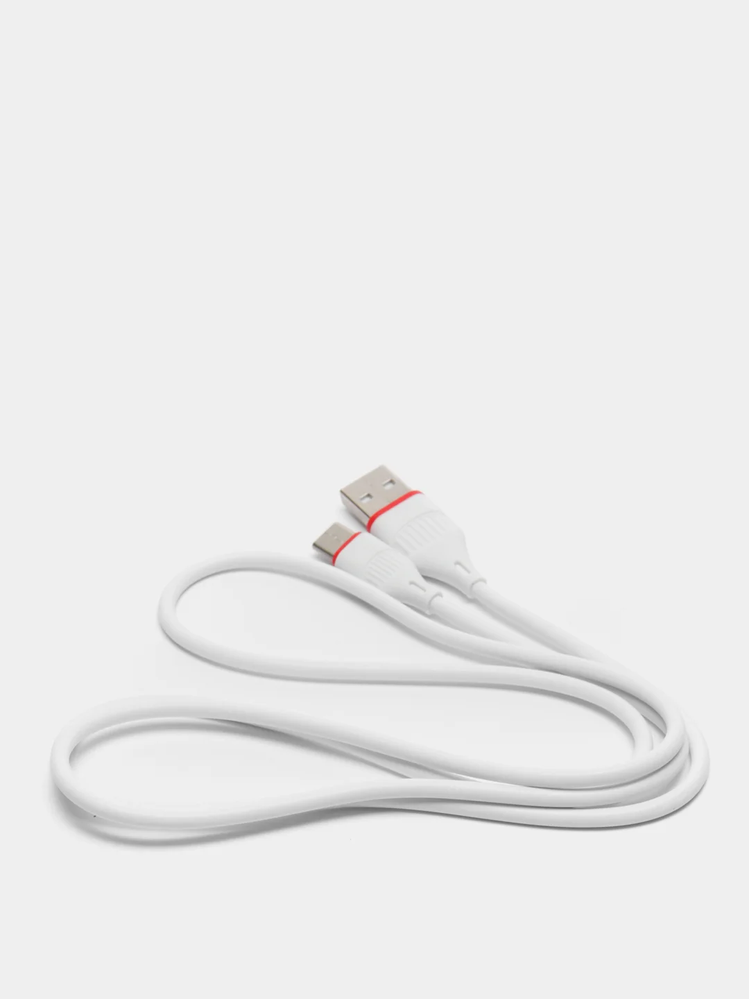 Белый кабель для зарядки TYPE-C Borofone BX17, ГИБКИЙ USB кабель 1м, 2.0A