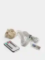 Прозрачный гирлянда-штора занавес 3х3 м LED с пультом и крючками для подвешивания