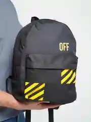 Рюкзак "OFF" на молнии, наружный карман, чёрный