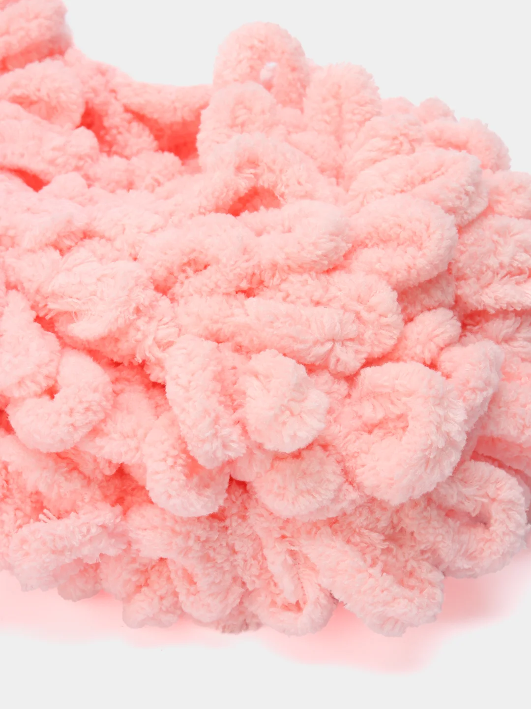 Пастельно-коралловый пряжа Alize puffy, большие петельки, микрополиэстр, 100 г