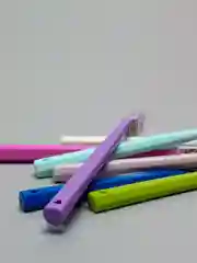 Мятный зубная щетка с радужной щетиной средней жесткости, 1 или 8 шт