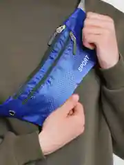 Синий спортивная поясная сумка бананка, через плечо