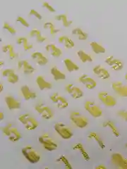 Золотой стикеры цифры/ Наклейки цифры