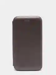 Серебряный чехол-книжка на Samsung Galaxy J1 2016 (J120), Самсунг Галакси Джи1 2016 (Джи120)