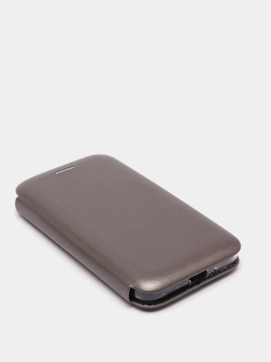 Серебряный чехол-книжка на Samsung Galaxy J1 2016 (J120), Самсунг Галакси Джи1 2016 (Джи120)