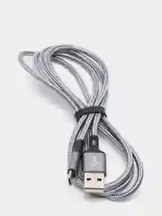 Серый кабель текстильный Olmio Basic, c быстрой зарядкой, micro USB, 1,2 м, 2,1 A