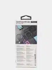Серый кабель текстильный Olmio Basic, c быстрой зарядкой, micro USB, 1,2 м, 2,1 A