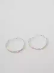 Серебряный серьги кольца со стразами, конго, вечерние