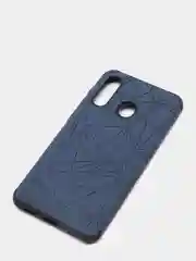 Темно-синий samsung Galaxy A60, Самсунг Галакси А60, чехол силиконовый под кожу "полигоны"