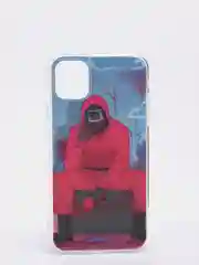 Багровый чехол "Игра в кальмара" iPhone 6S, 7, 8 Plus, XR, 11, 12 Mini 13 Pro Max силиконовый айфон