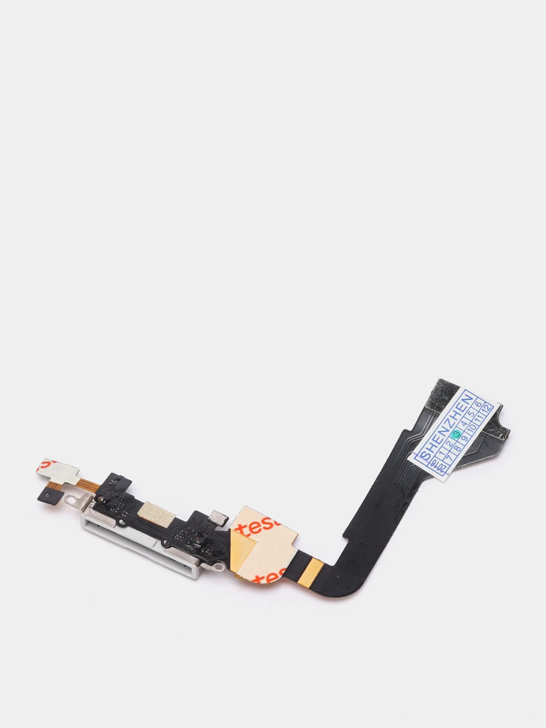 Шлейф iPhone 4, разъем зарядки, белый