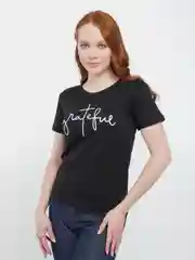 Черный футболка женская