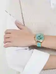 Голубой часы наручные, женские, цветные