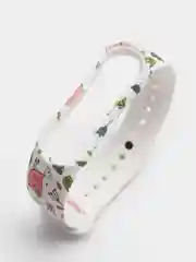 Белый ремешки для Xiaomi Mi Band 5 с рисунком