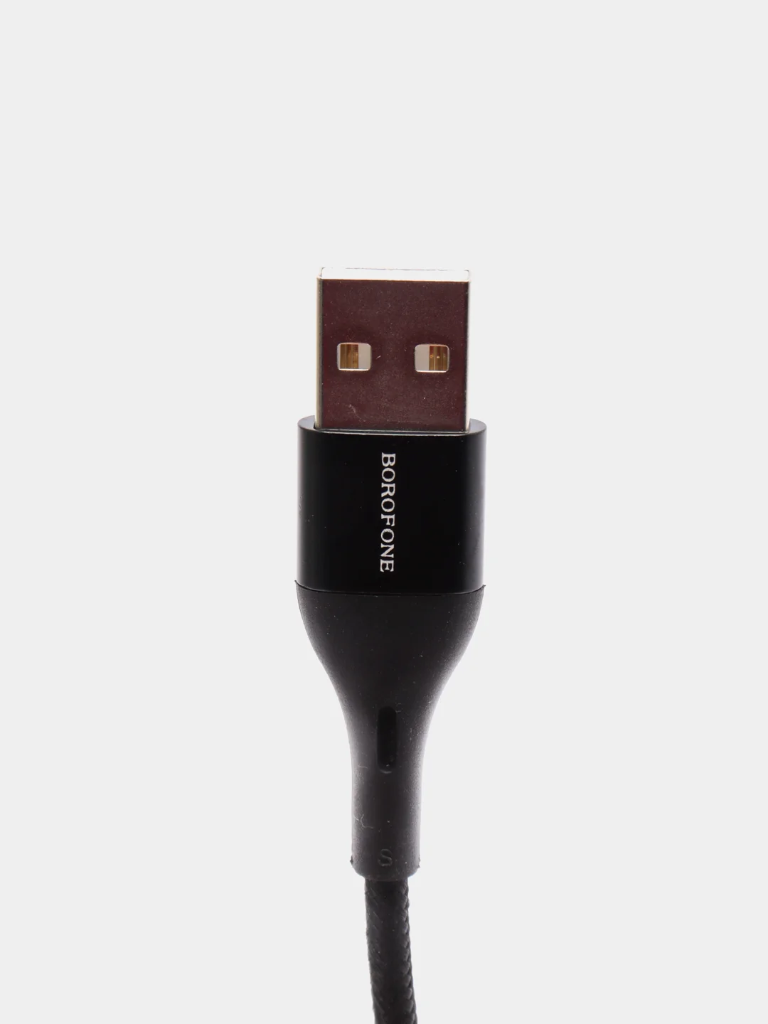 Черный usb кабель магнитный Borofone BU16 USB Lightning 1.0м 2.4A плетенный