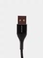 Черный usb кабель магнитный Borofone BU16 USB Lightning 1.0м 2.4A плетенный