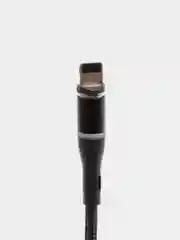 Черный usb кабель магнитный Borofone BU16 USB Lightning 1.0м 2.4A плетенный