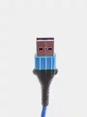 Синий usb кабель Twitch быстрый заряд Qualcomm 3.0 micro, type c, Apple lightning.
