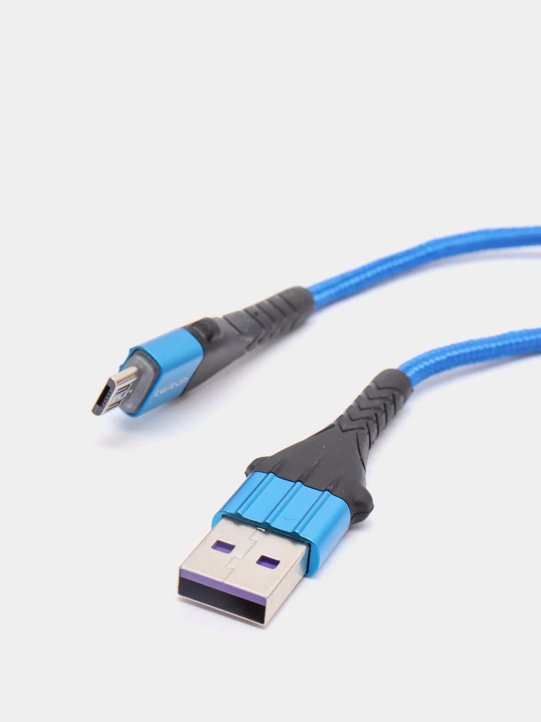 Синий usb кабель Twitch быстрый заряд Qualcomm 3.0 micro, type c, Apple lightning.