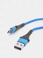 Синий usb кабель Twitch быстрый заряд Qualcomm 3.0 micro, type c, Apple lightning.