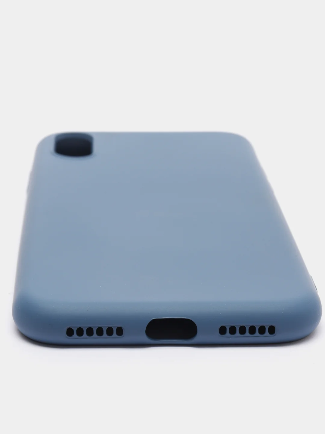Темно-синий чехол силиконовый для iPhone X / XS