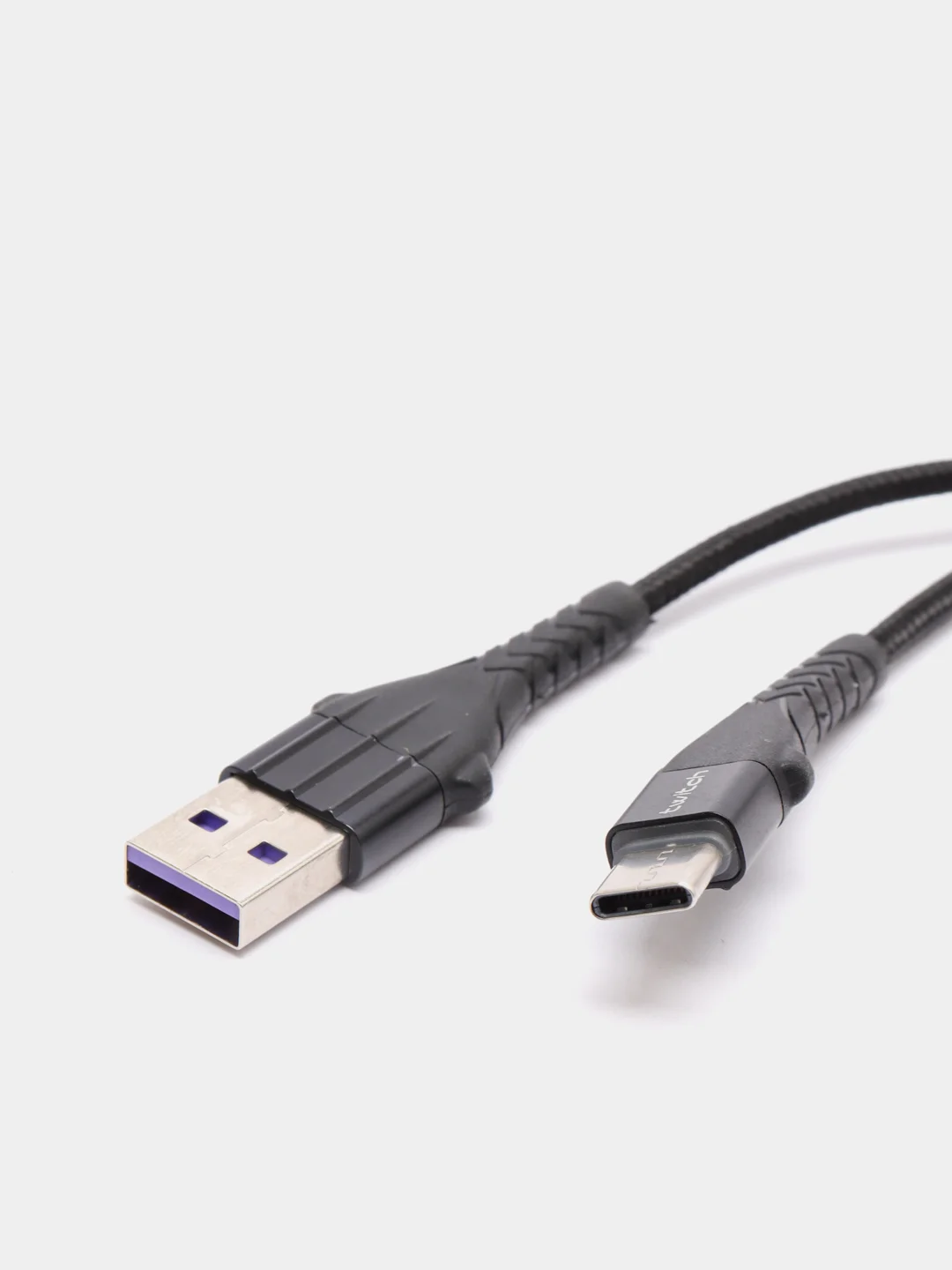 Черный usb кабель Twitch быстрый заряд Qualcomm 3.0 micro, type c, Apple lightning.