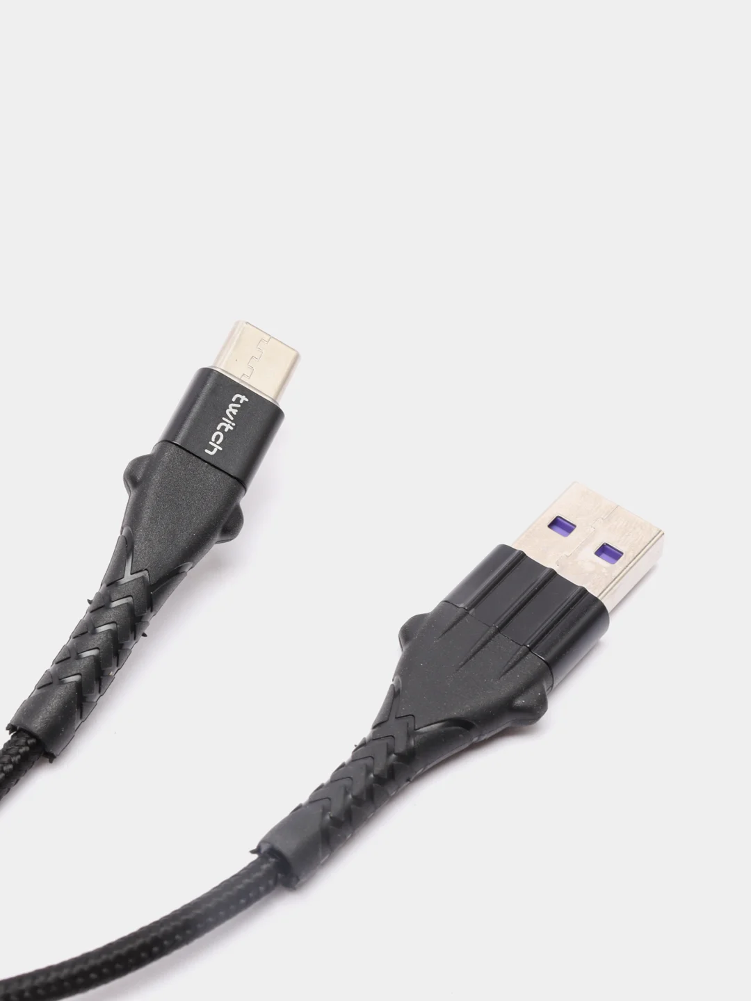 Черный usb кабель Twitch быстрый заряд Qualcomm 3.0 micro, type c, Apple lightning.