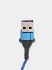 Синий usb кабель Twitch быстрый заряд Qualcomm 3.0 micro, type c, Apple lightning.