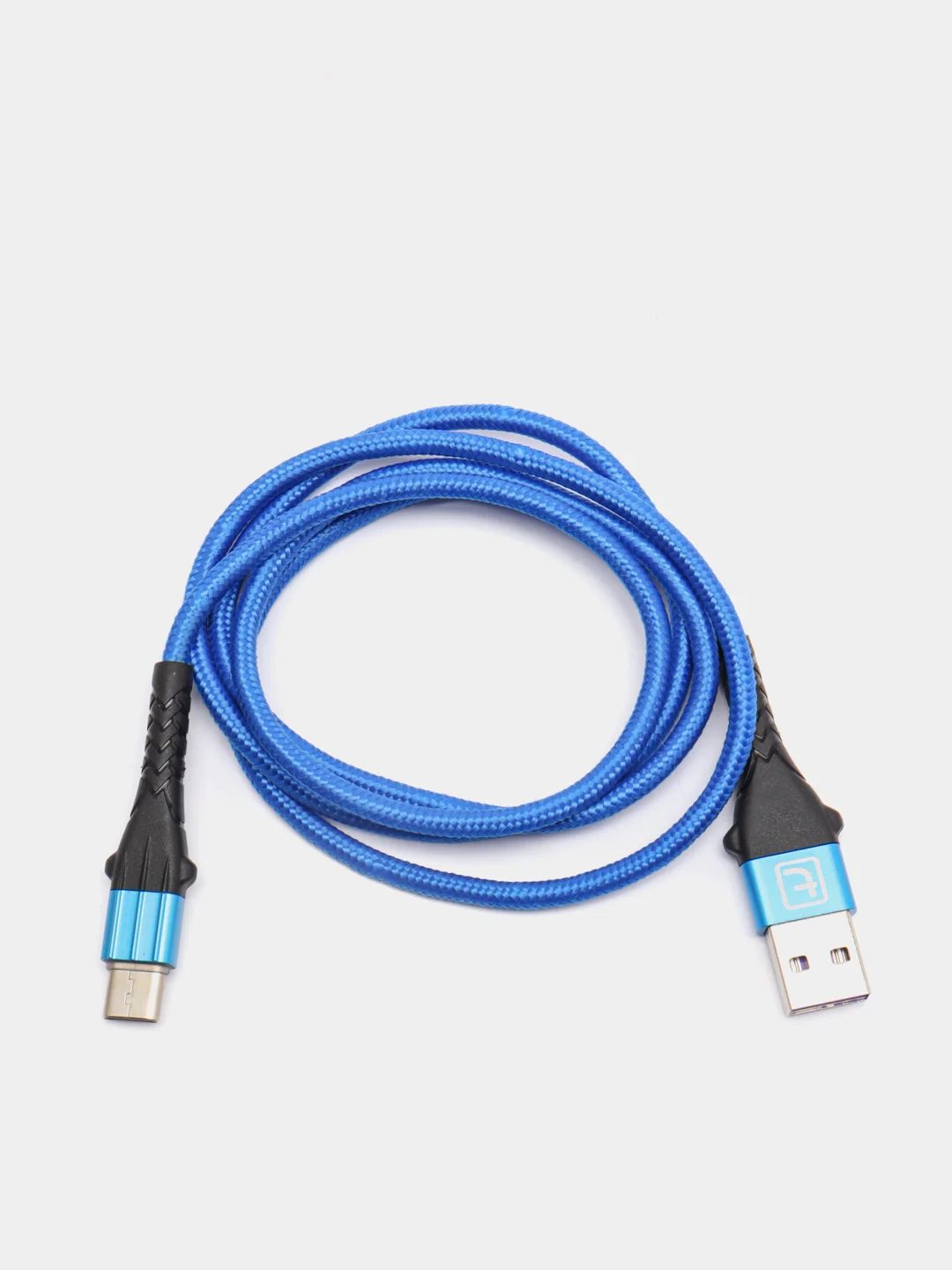 Синий usb кабель Twitch быстрый заряд Qualcomm 3.0 micro, type c, Apple lightning.