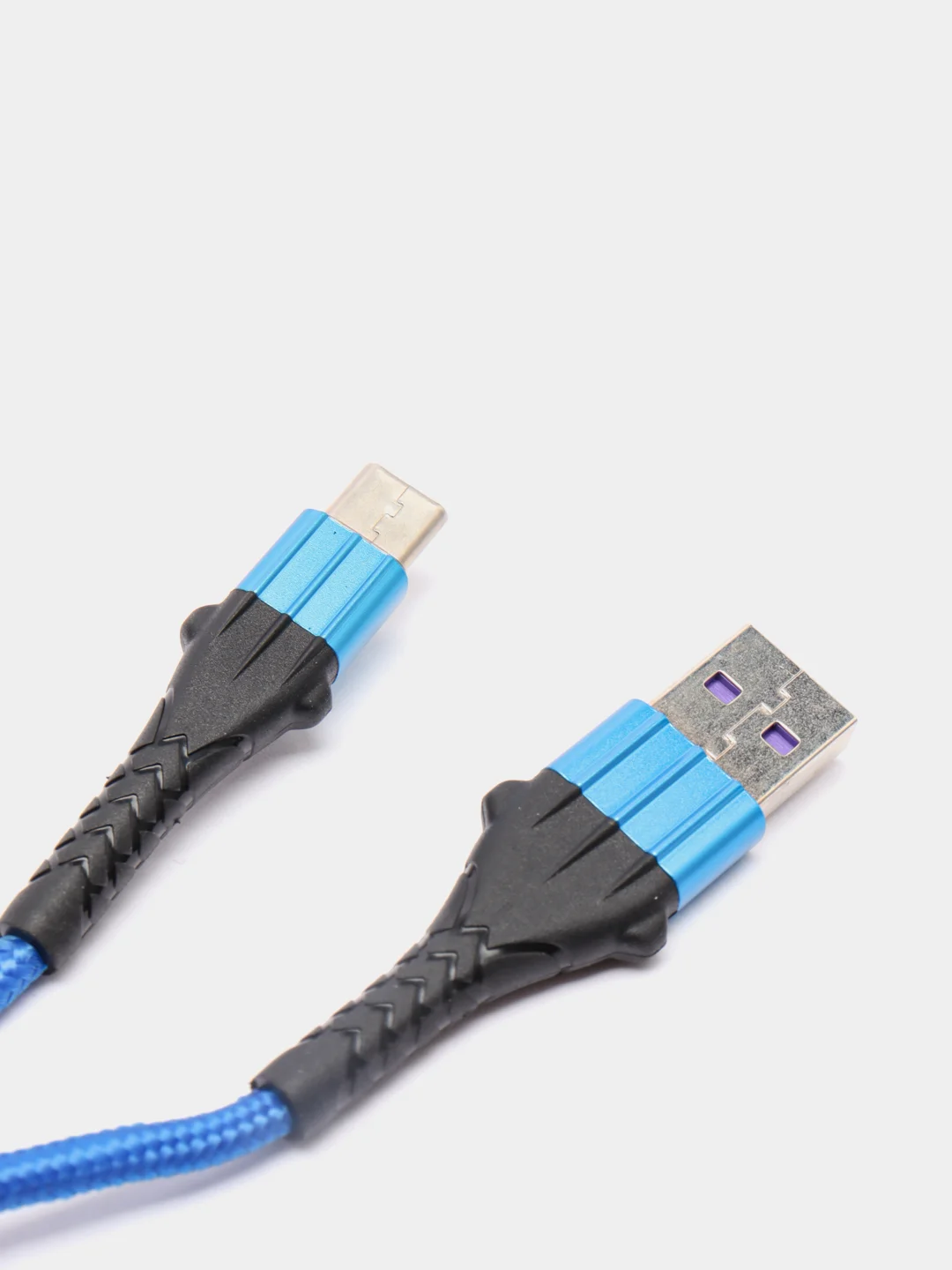 Синий usb кабель Twitch быстрый заряд Qualcomm 3.0 micro, type c, Apple lightning.