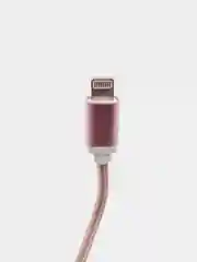 Розовый usb кабель для зарядки и передачи данных 2.0 А нейлоновый 1.35 м, micro usb, type c