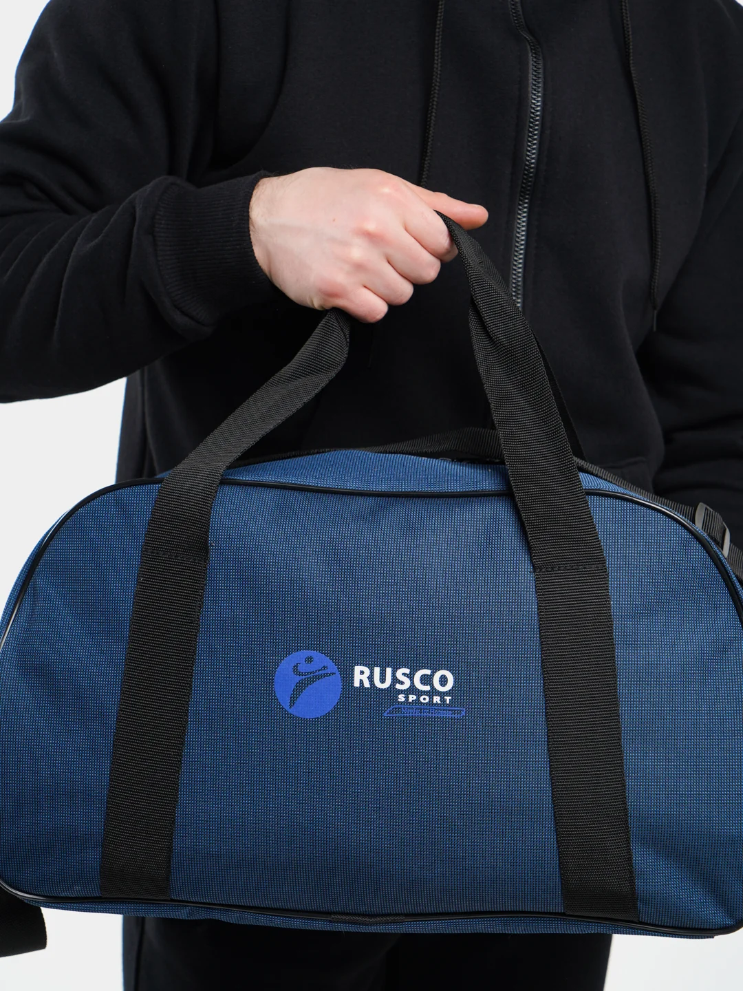 Синий спортивная сумка Rusco Sport для фитнеса, 25,5х45х19 см