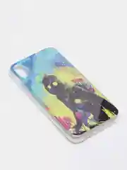 Тёмно-зелёный чехол Apple iPhone XR силиконовый с рисунком
