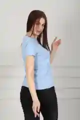Голубой футболка женская Хоум Стайл, 2099Ф