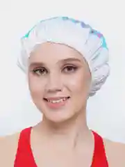 Синий шапочка для душа с зверьками, водонепроницаемая, многоразовая