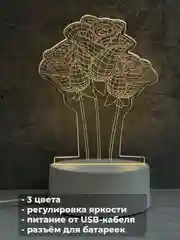 Желтый акриловый ночник