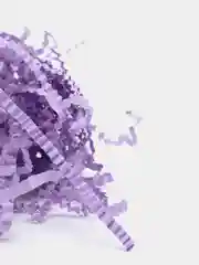 Фиолетовый наполнитель бумажный для коробок, стружка "Цветная бумага"
