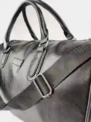 Черный сумка дорожная, через плечо, экокожа