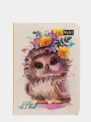 Зеленый скетчбук MyArt Pocket Artbook, А6, без линовки, 100 г/м2, 80 листов. Проф-Пресс