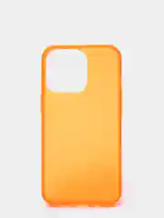 Оранжевый чехол для iPhone 13 / 13 Pro / 13 Pro Max силиконовый, неоновый, плотный, прозрачный