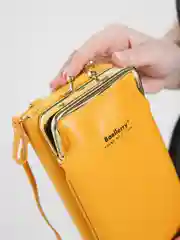 Желтый женская сумка-клатч Baellerry, 6 цветов, для телефона и мелочей, через плечо