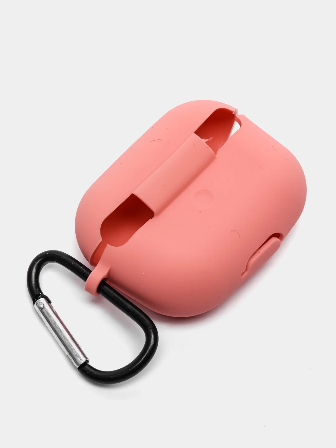 Коралловый чехол силиконовый для наушников AirPods Pro с карабином