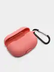 Коралловый чехол силиконовый для наушников AirPods Pro с карабином
