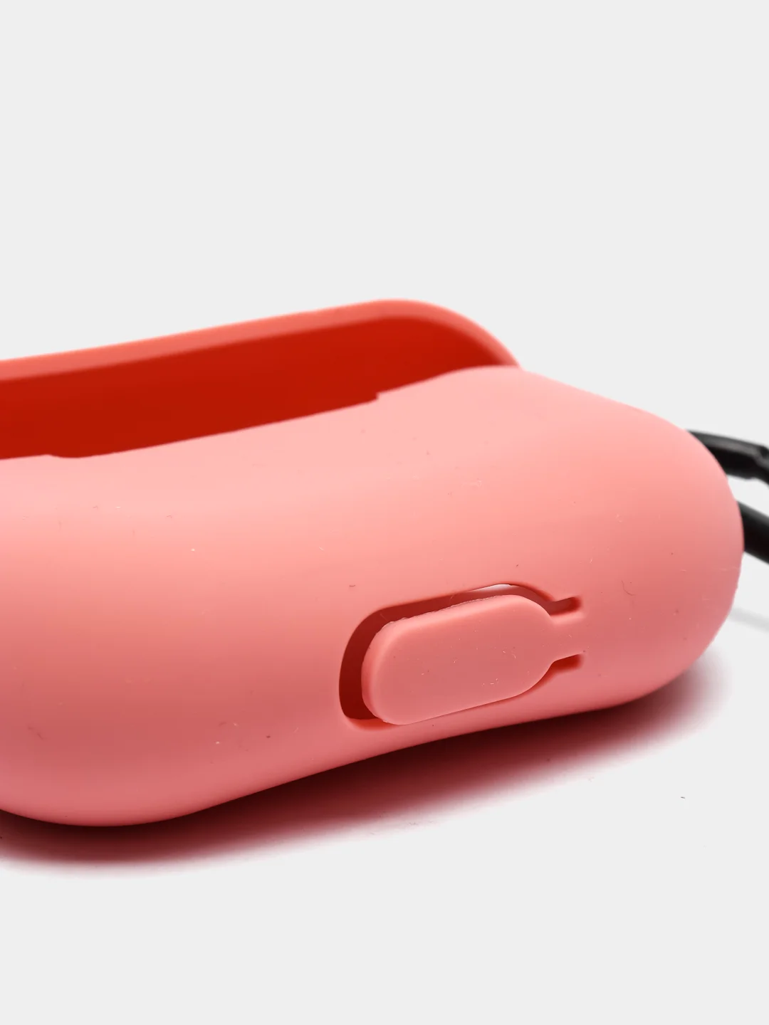 Коралловый чехол силиконовый для наушников AirPods Pro с карабином