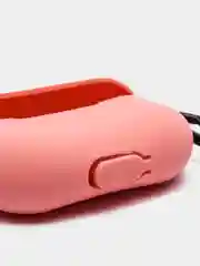 Коралловый чехол силиконовый для наушников AirPods Pro с карабином