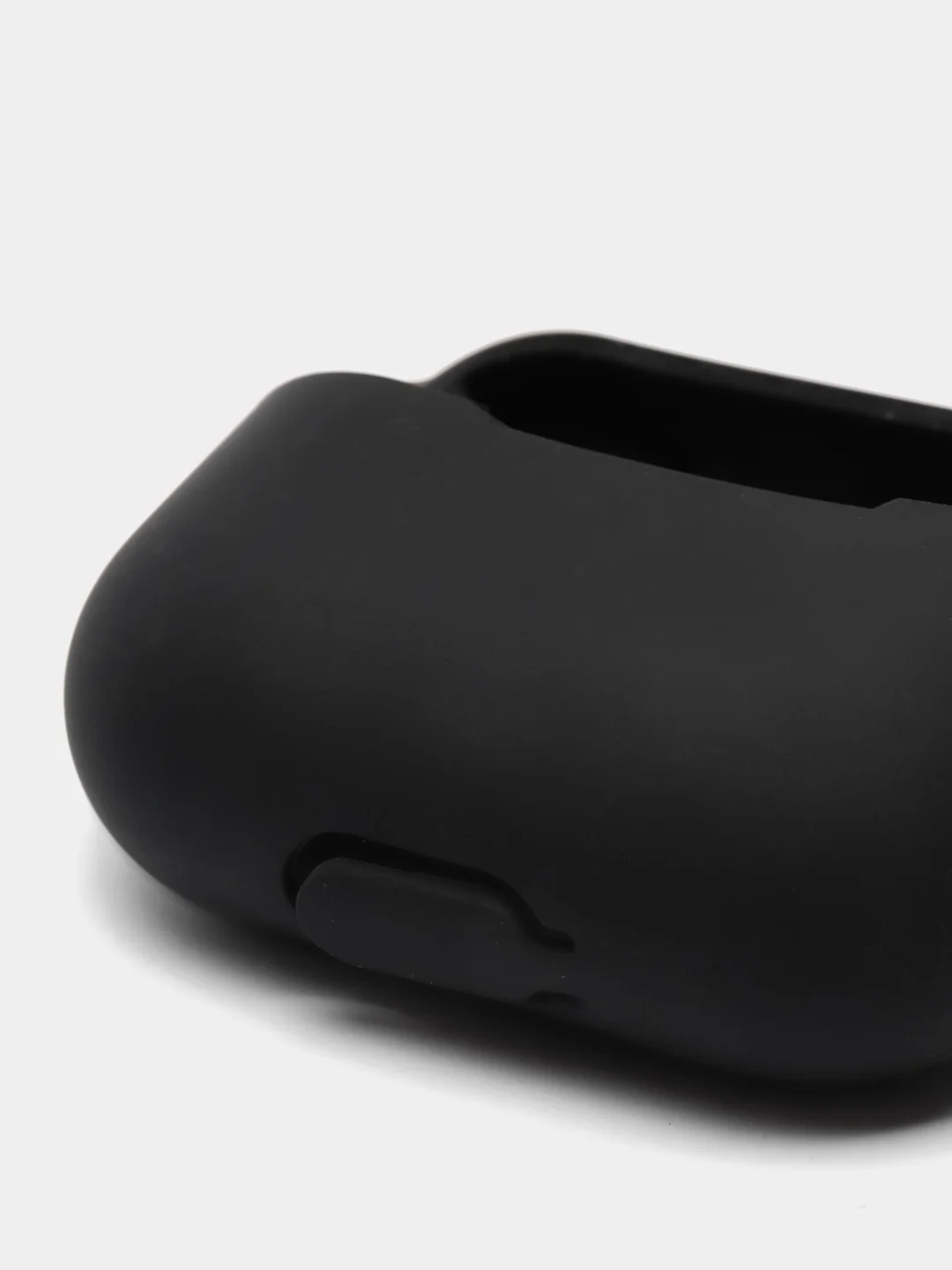 Черный чехол силиконовый для наушников AirPods Pro с карабином